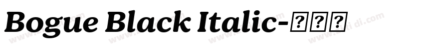 Bogue Black Italic字体转换